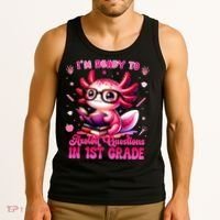 Ready To 1st Grade Axolotl Question First Day Of School Tank Top thumb 3
