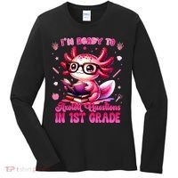Ready To 1st Grade Axolotl Question First Day Of School Women's Long Sleeve Shirt thumb 0