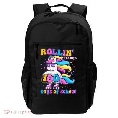 Rollin Through 100 Days Of School Roller Skating Unicorn Backpack