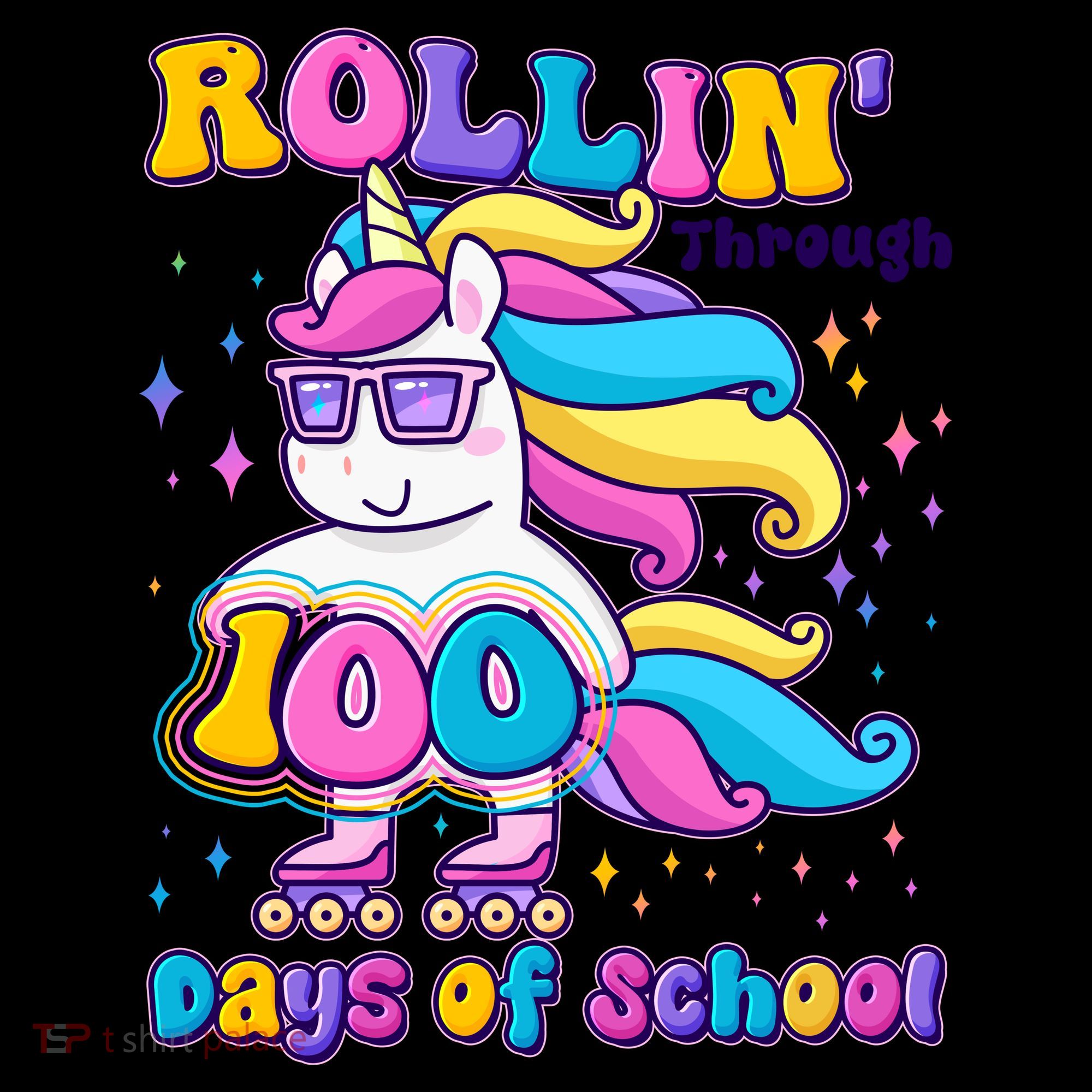 Rollin Through 100 Days Of School Roller Skating Unicorn Coffee Mug