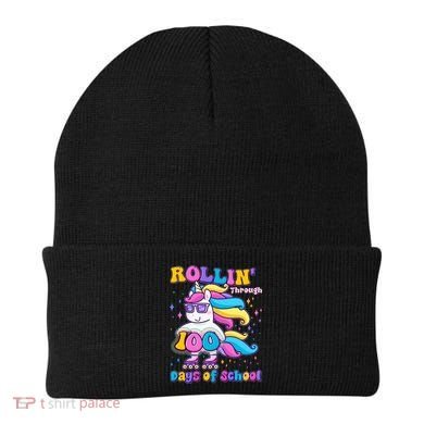 Rollin Through 100 Days Of School Roller Skating Unicorn Beanie
