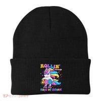 Rollin Through 100 Days Of School Roller Skating Unicorn Beanie thumb 0