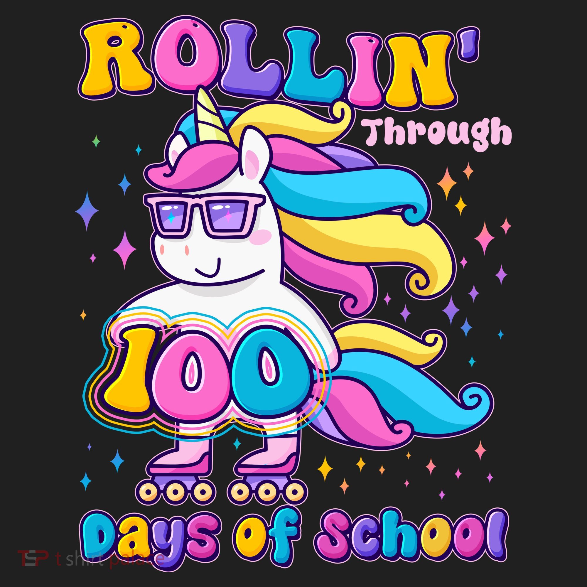 Rollin Through 100 Days Of School Roller Skating Unicorn Beanie