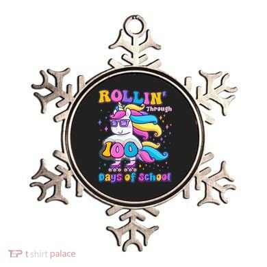 Rollin Through 100 Days Of School Roller Skating Unicorn Ornament