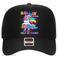 Rollin Through 100 Days Of School Roller Skating Unicorn Hat thumb 0