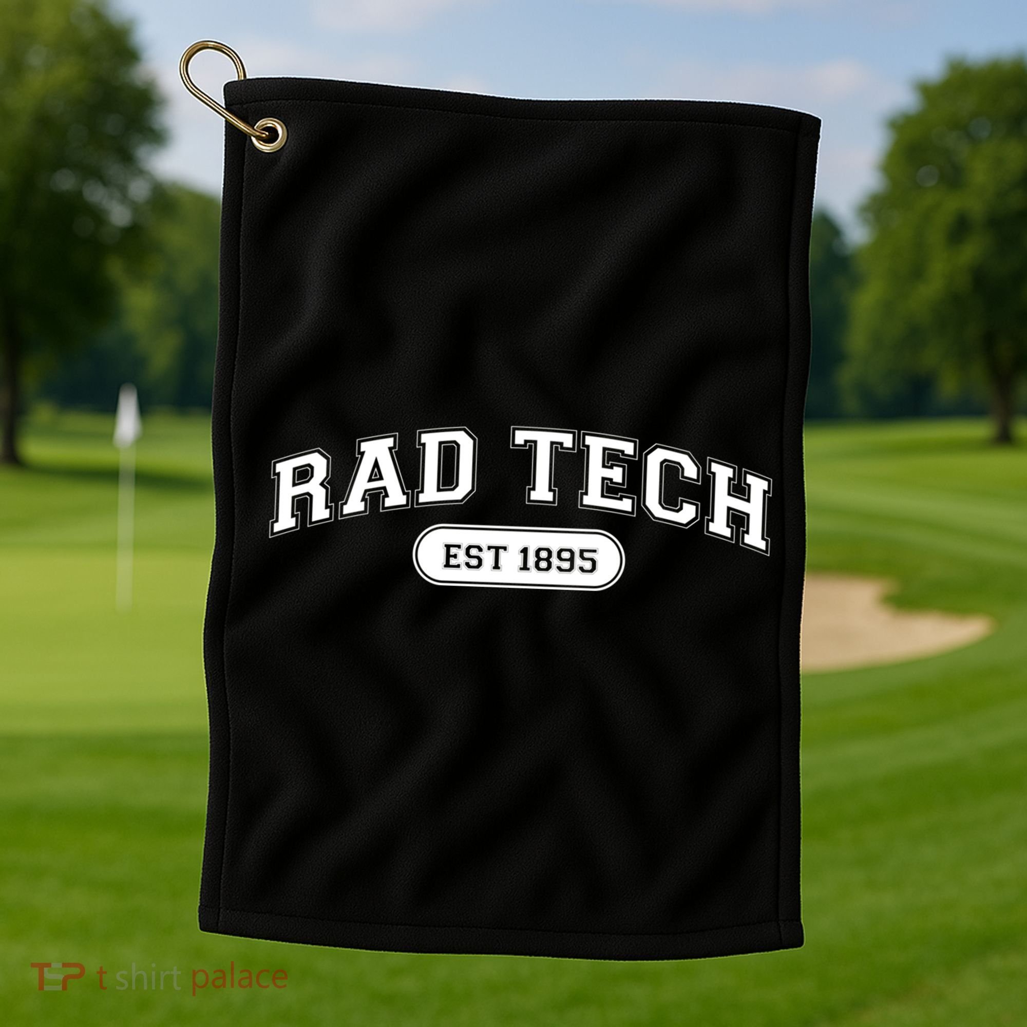 Rad Tech 1895 Radiology Xray Tech College School Cute Gift Golf Towel