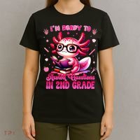 Ready To 2nd Grade Axolotl Question First Day Of School T-Shirt thumb 4
