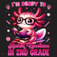 Ready To 2nd Grade Axolotl Question First Day Of School Beanie thumb 2