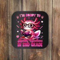 Ready To 2nd Grade Axolotl Question First Day Of School Coaster thumb 0