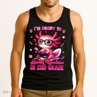 Ready To 2nd Grade Axolotl Question First Day Of School Tank Top thumb 3