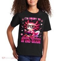 Ready To 2nd Grade Axolotl Question First Day Of School Kids T-Shirt thumb 2