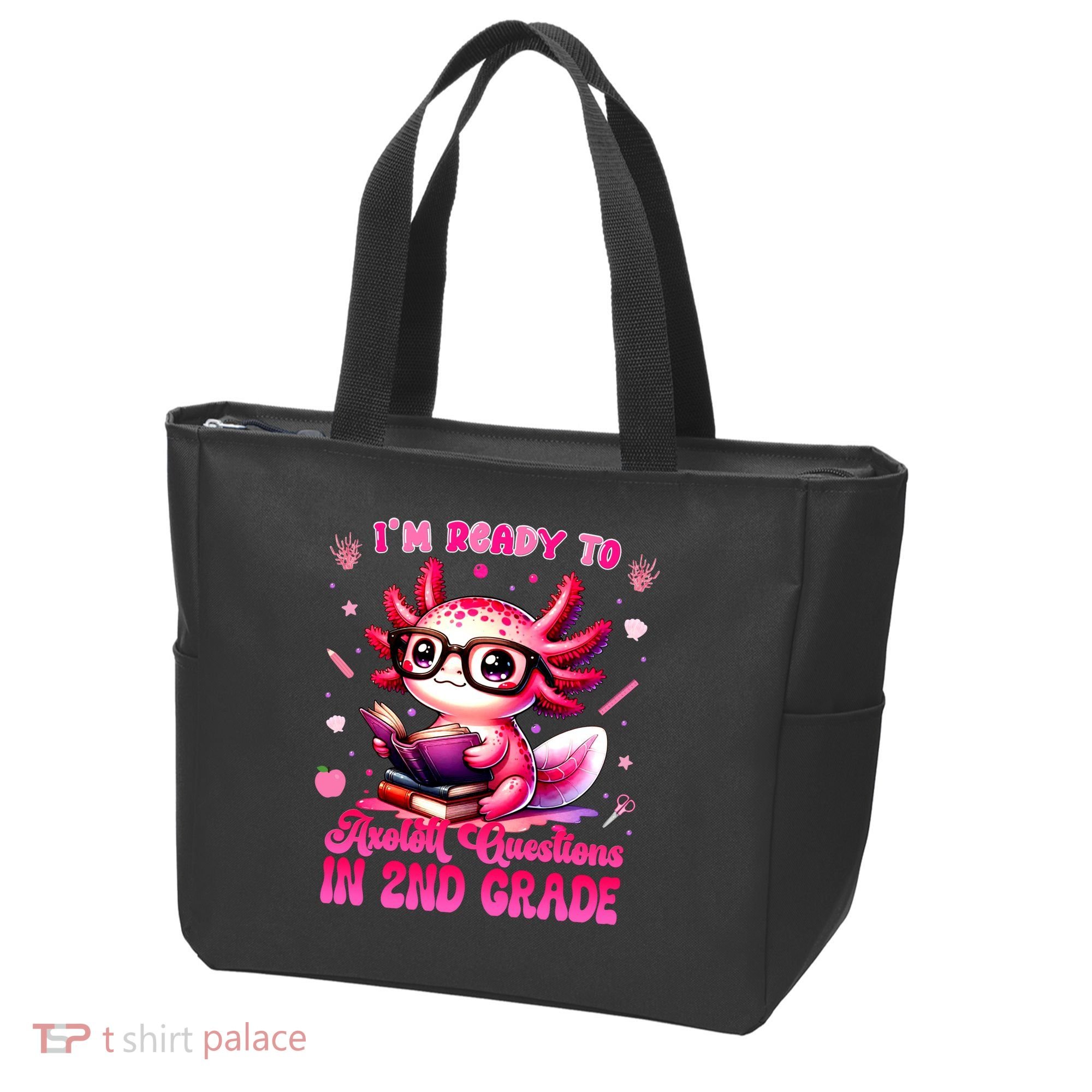 Ready To 2nd Grade Axolotl Question First Day Of School Tote Bag
