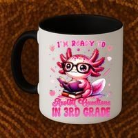 Ready To 3rd Grade Axolotl Question First Day Of School Coffee Mug thumb 2