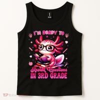 Ready To 3rd Grade Axolotl Question First Day Of School Tank Top thumb 2