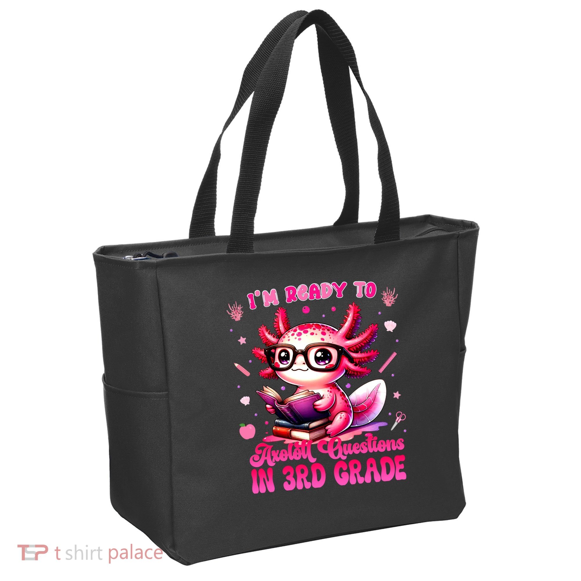 Ready To 3rd Grade Axolotl Question First Day Of School Tote Bag
