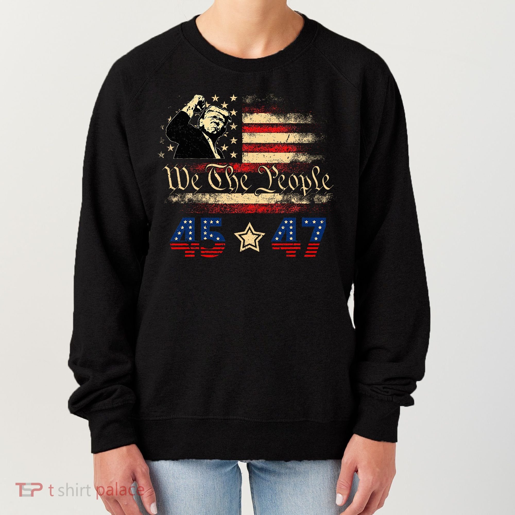 Retro Trump 45 47 Presidential Election Winner Inauguration Women's Sweatshirt