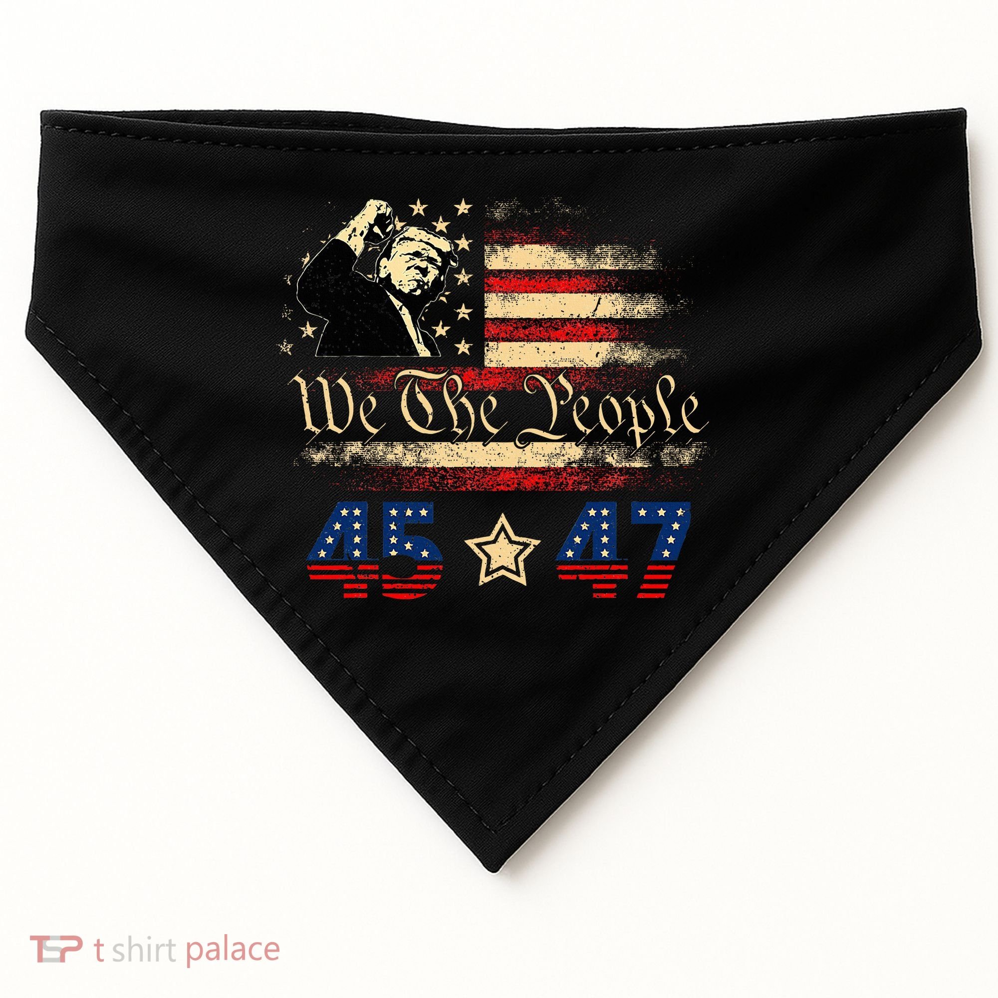 Retro Trump 45 47 Presidential Election Winner Inauguration USA-Made Doggie Bandana