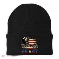 Retro Trump 45 47 Presidential Election Winner Inauguration Beanie thumb 0