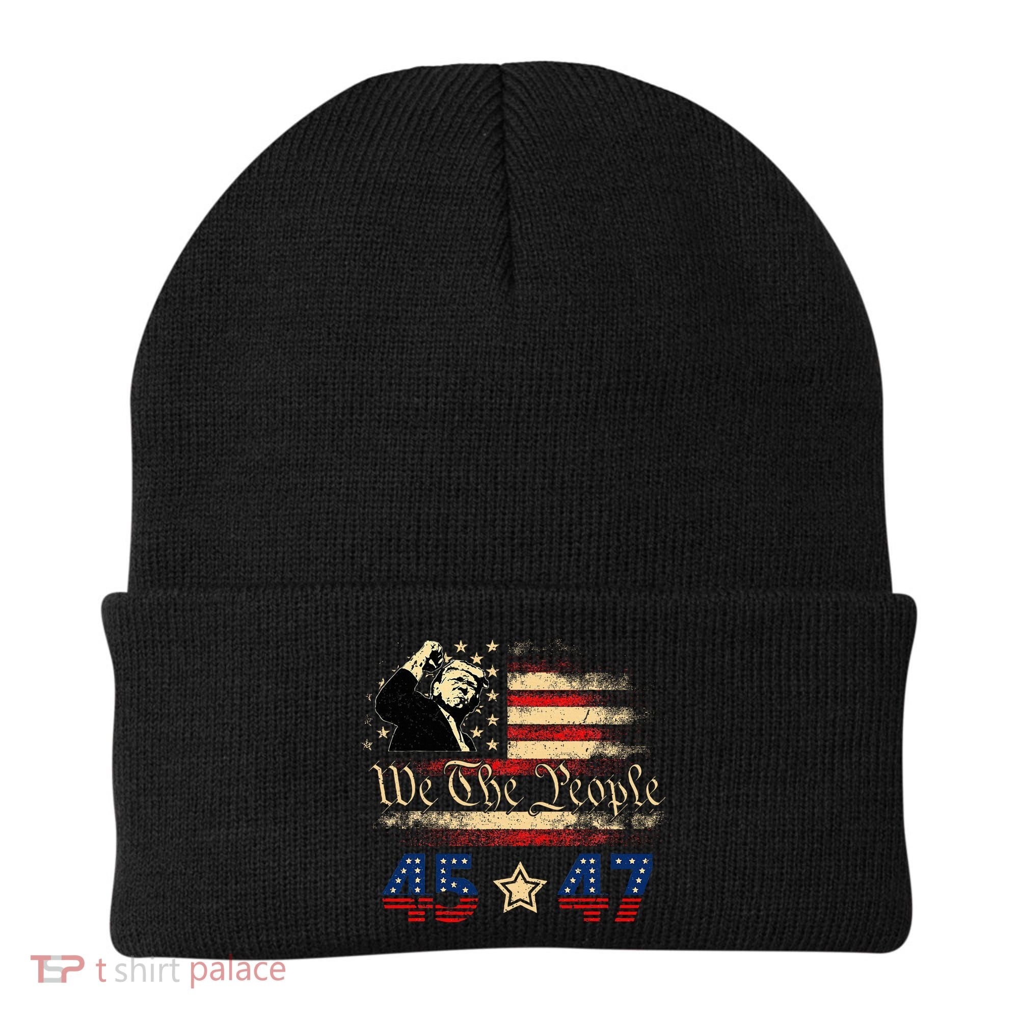 Retro Trump 45 47 Presidential Election Winner Inauguration Beanie