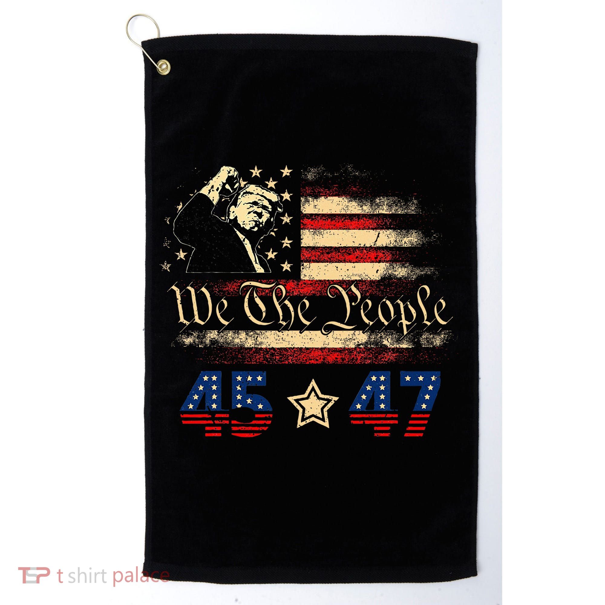 Retro Trump 45 47 Presidential Election Winner Inauguration Golf Towel