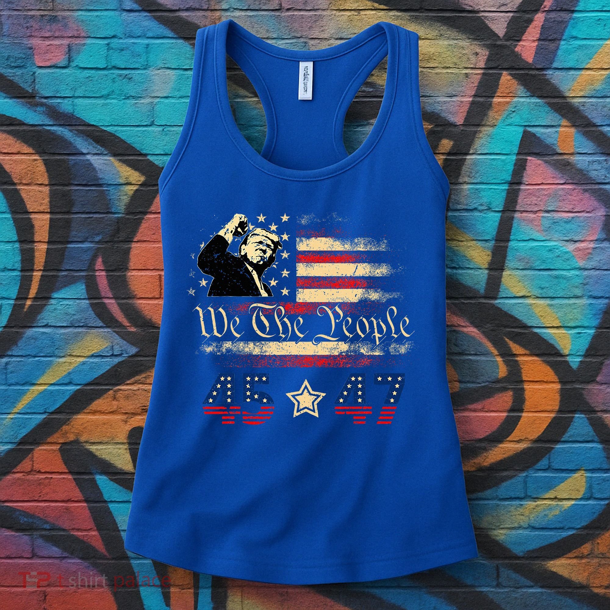 Retro Trump 45 47 Presidential Election Winner Inauguration Women's Tank Top