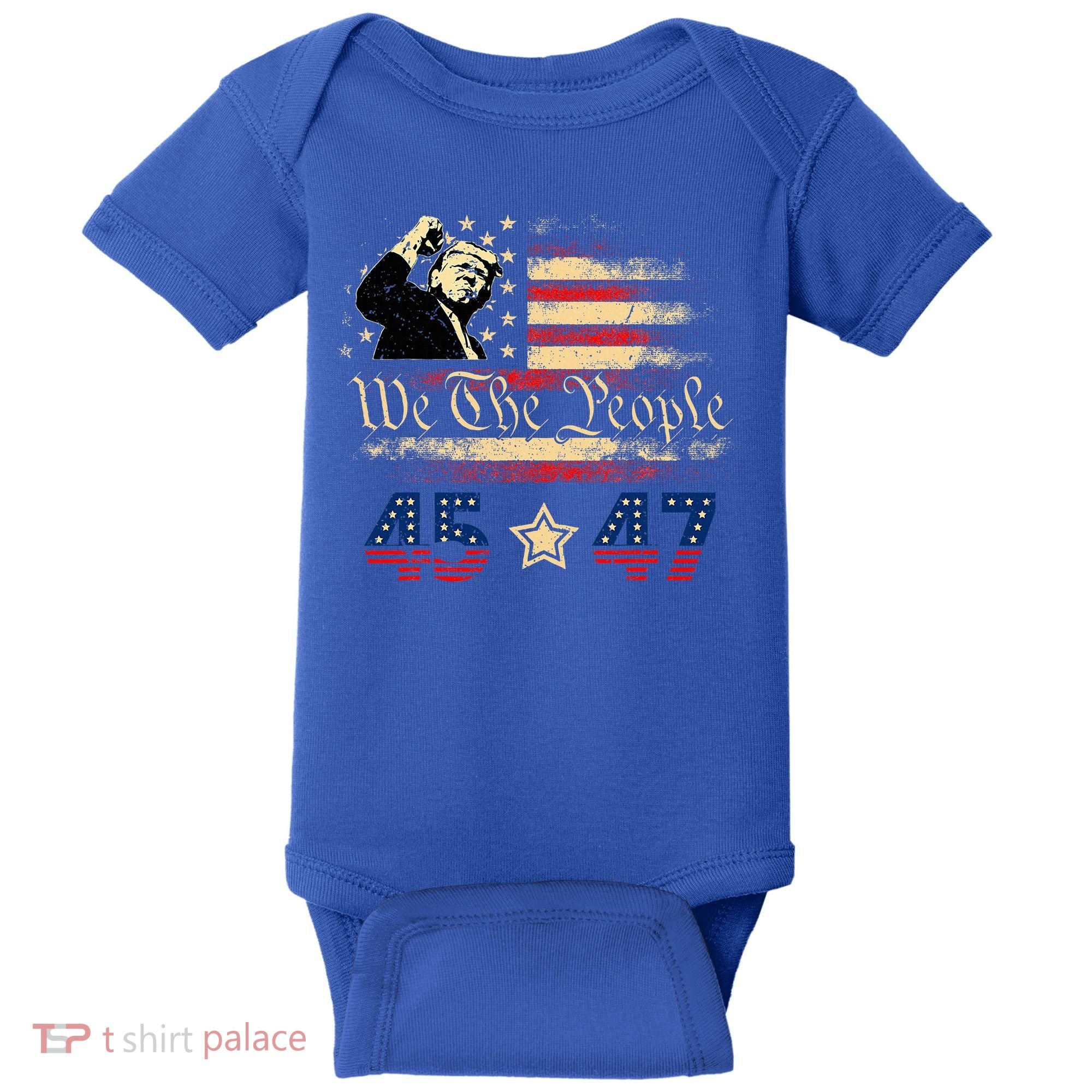 Retro Trump 45 47 Presidential Election Winner Inauguration Baby Bodysuit