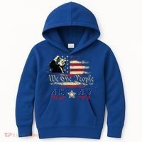 Retro Trump 45 47 Presidential Election Winner Inauguration Kids Hoodie thumb 0