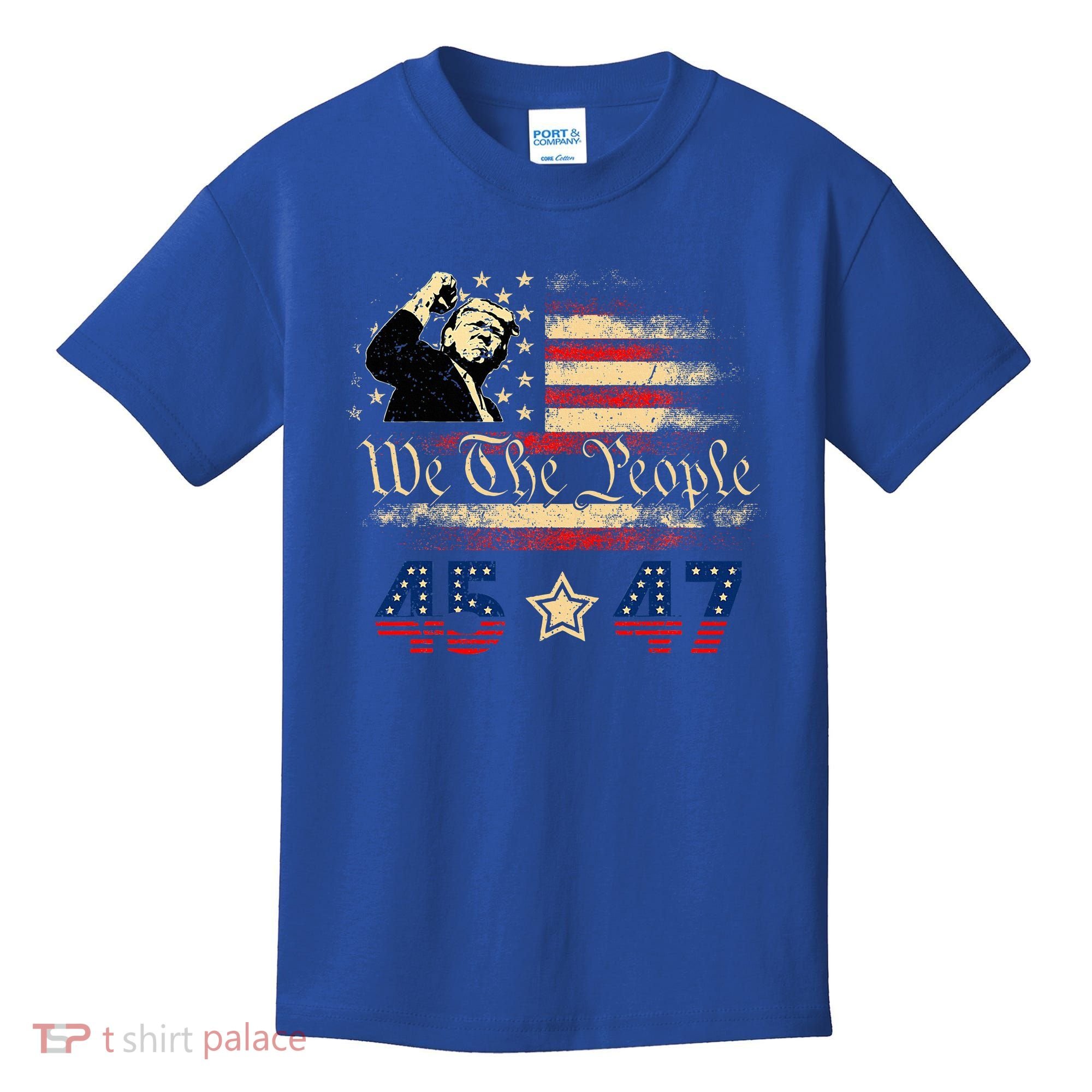 Retro Trump 45 47 Presidential Election Winner Inauguration Kids T-Shirt