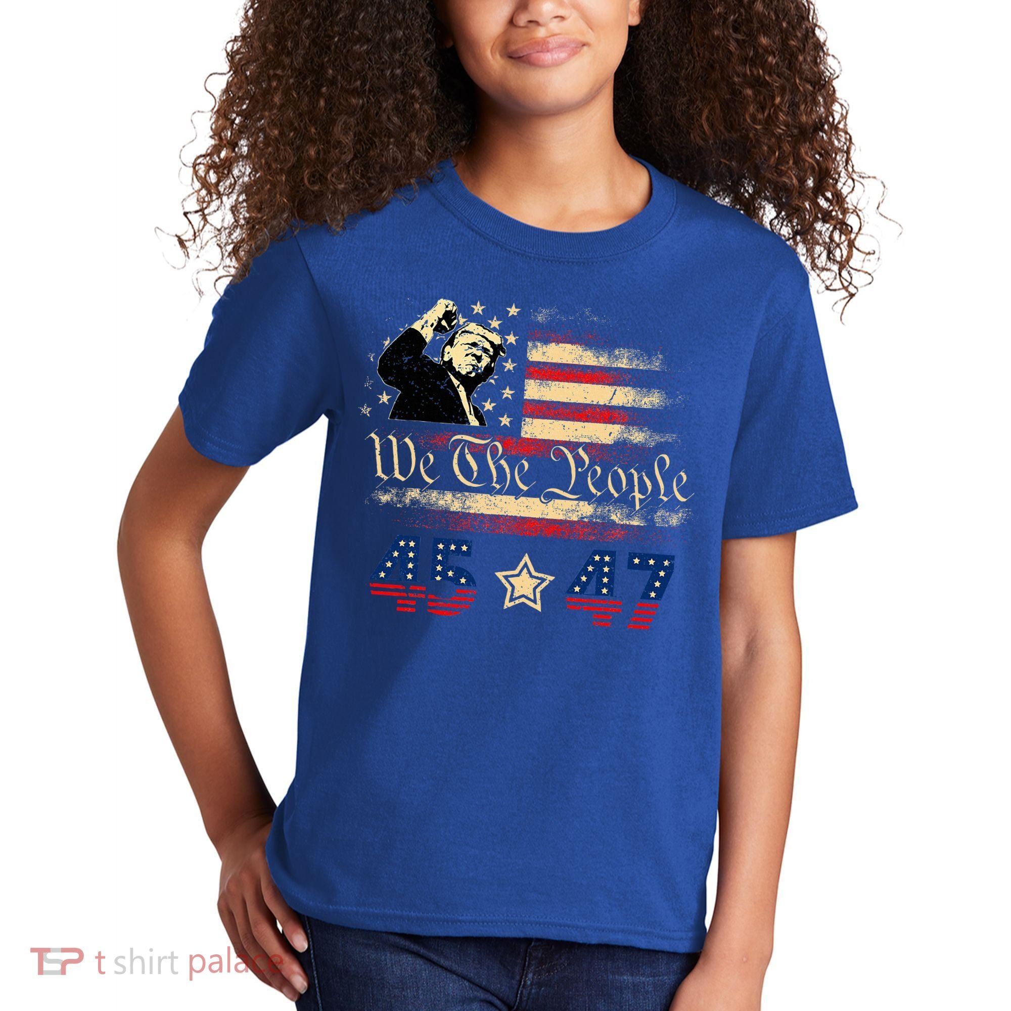 Retro Trump 45 47 Presidential Election Winner Inauguration Kids T-Shirt