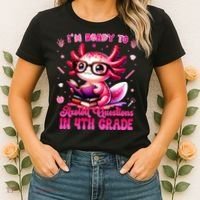 Ready To 4h Grade Axolotl Question First Day Of School Women's T-Shirt thumb 2