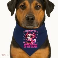 Ready To 6th Grade Axolotl Question First Day Of School USA-Made Doggie Bandana thumb 1