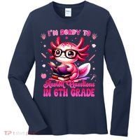 Ready To 6th Grade Axolotl Question First Day Of School Women's Long Sleeve Shirt thumb 0
