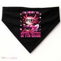 Ready To 7th Grade Axolotl Question First Day Of School USA-Made Doggie Bandana thumb 0
