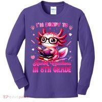 Ready To 8th Grade Axolotl Question First Day Of School Kids Long Sleeve Shirt thumb 0