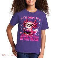 Ready To 8th Grade Axolotl Question First Day Of School Kids T-Shirt thumb 2