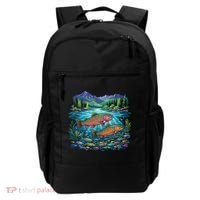 Retro Trout 90s Fishing Mountain River Backpack thumb 0