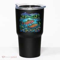 Retro Trout 90s Fishing Mountain River Tumbler thumb 0