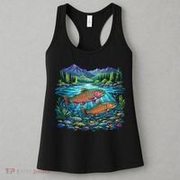 Retro Trout 90s Fishing Mountain River Women's Tank Top thumb 3