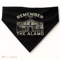 Remember The Alamo Souvenir History San Antonio Texas USA-Made Doggie Bandana thumb 0