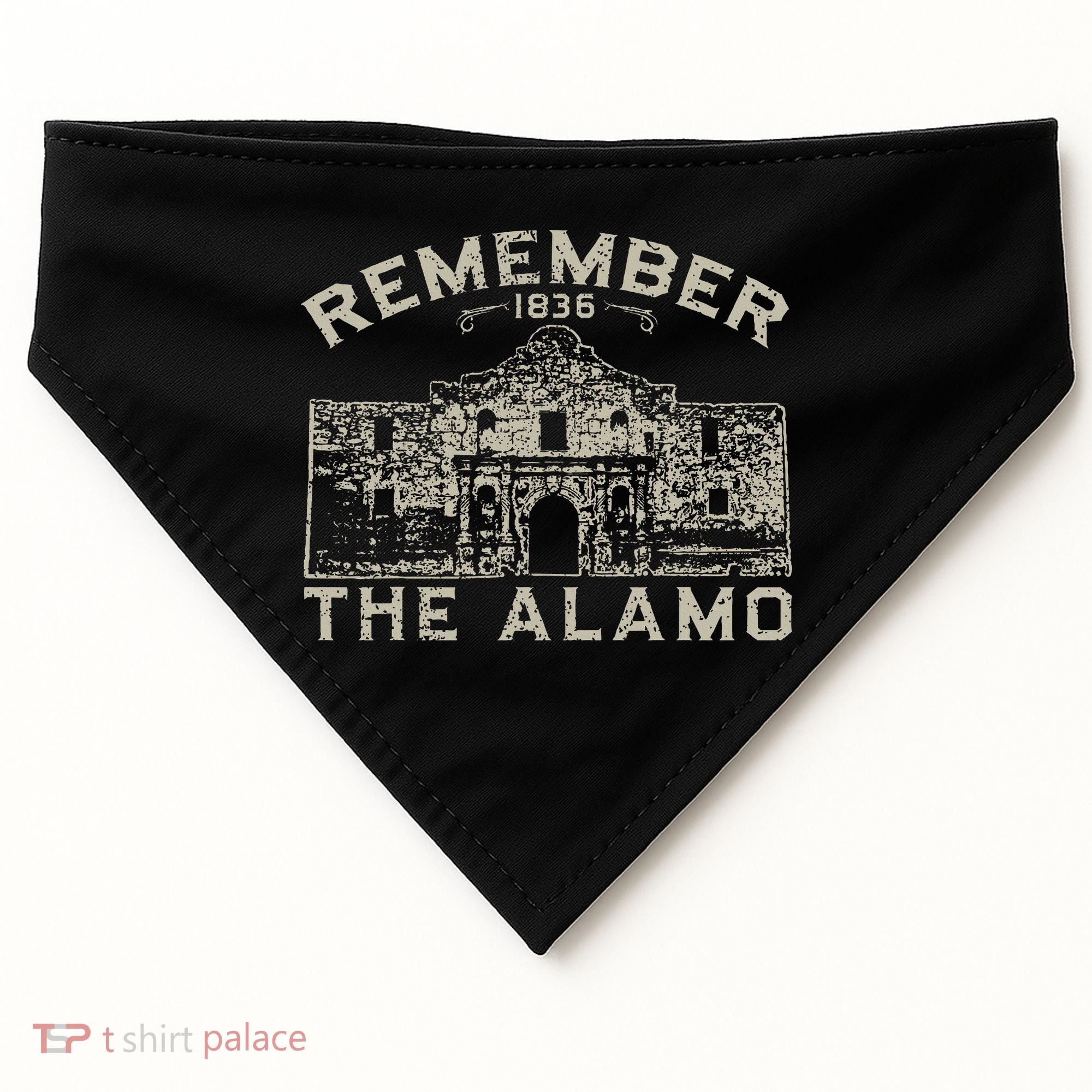 Remember The Alamo Souvenir History San Antonio Texas USA-Made Doggie Bandana