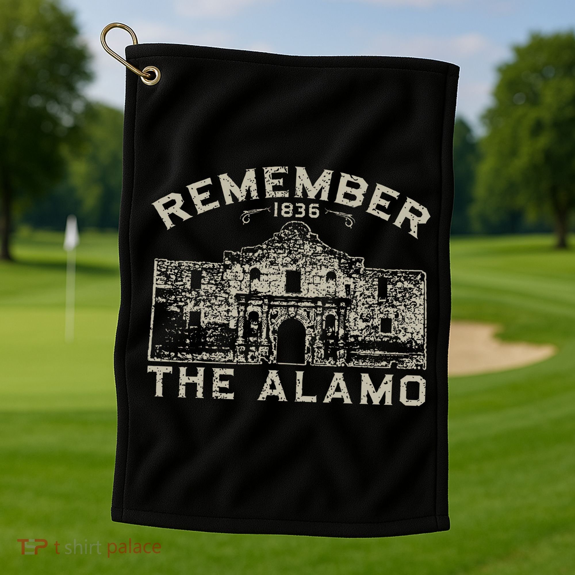 Remember The Alamo Souvenir History San Antonio Texas Golf Towel
