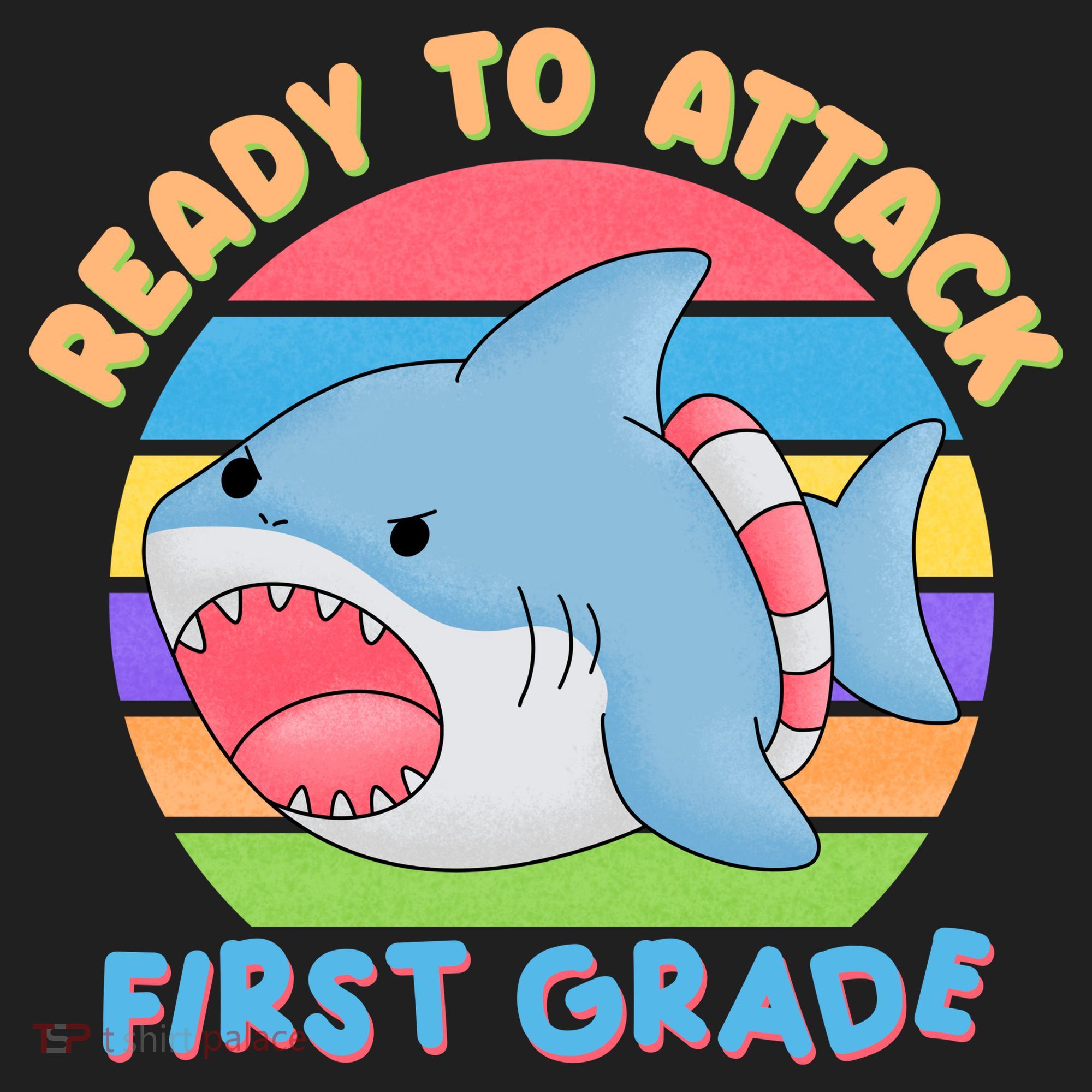Ready To Attack First Grade Funny Shark Women's Sweatshirt