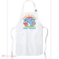 Ready To Attack First Grade Funny Shark Apron thumb 0