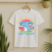 Ready To Attack First Grade Funny Shark T-Shirt thumb 2