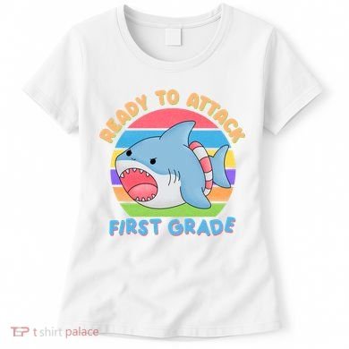 Ready To Attack First Grade Funny Shark Women's T-Shirt