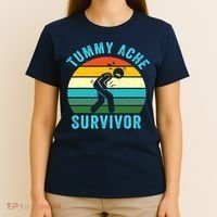 Retro Tummy Ache Survivor Vintage Stomachache IBS Funny T-Shirt thumb 4