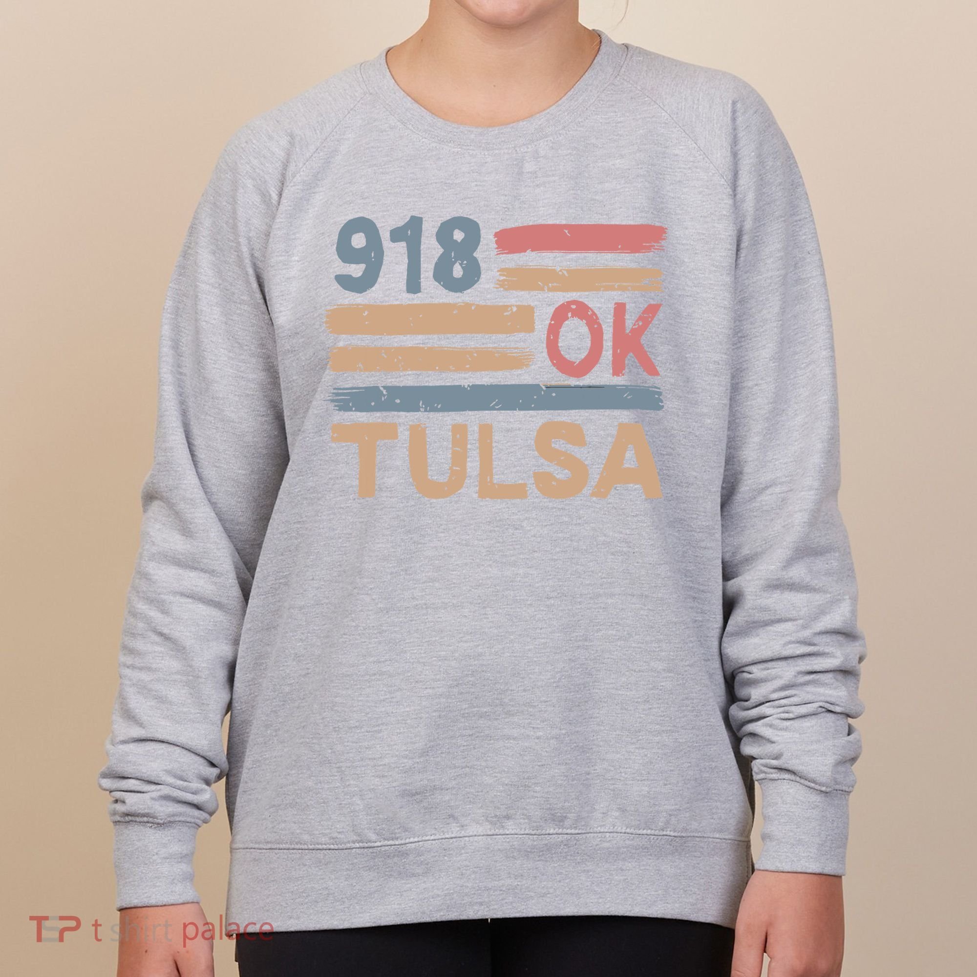 Retro Tulsa Area Code 918 Residents State Oklahoma Women's Sweatshirt