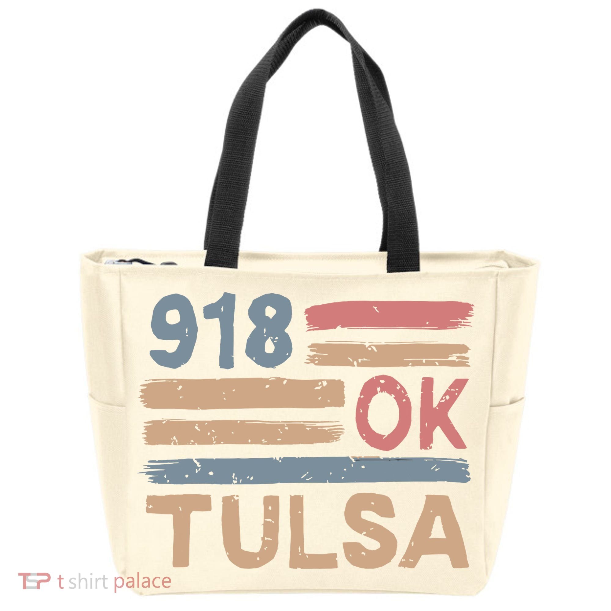 Retro Tulsa Area Code 918 Residents State Oklahoma Tote Bag