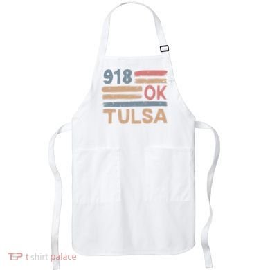 Retro Tulsa Area Code 918 Residents State Oklahoma Apron