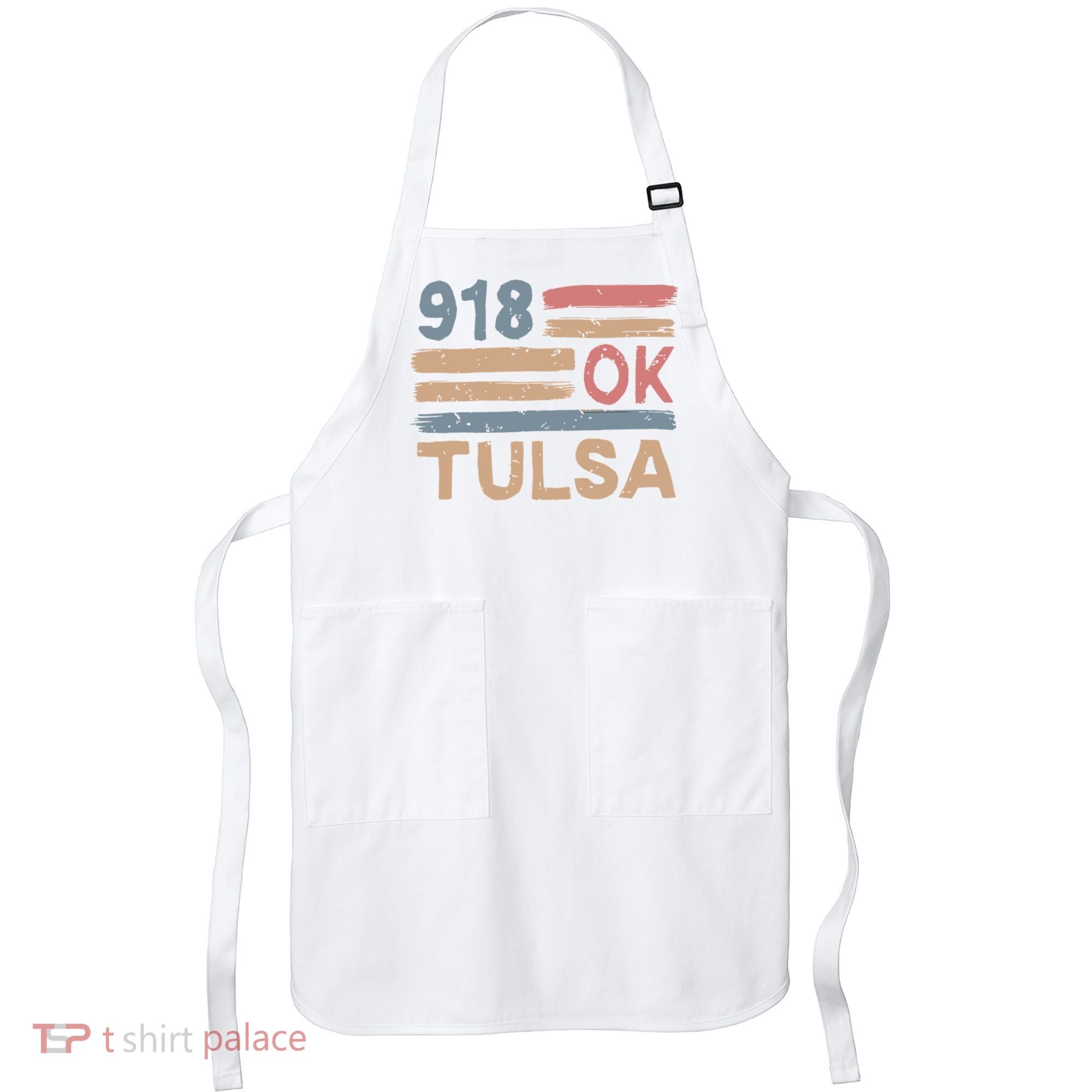 Retro Tulsa Area Code 918 Residents State Oklahoma Apron